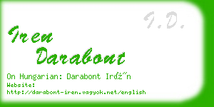 iren darabont business card